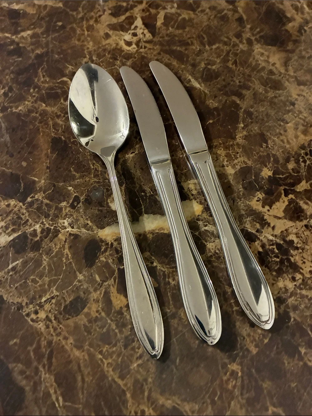 Royal Prestige Glossy Stainless Steel Soup Spoon and Dinner Knife Set